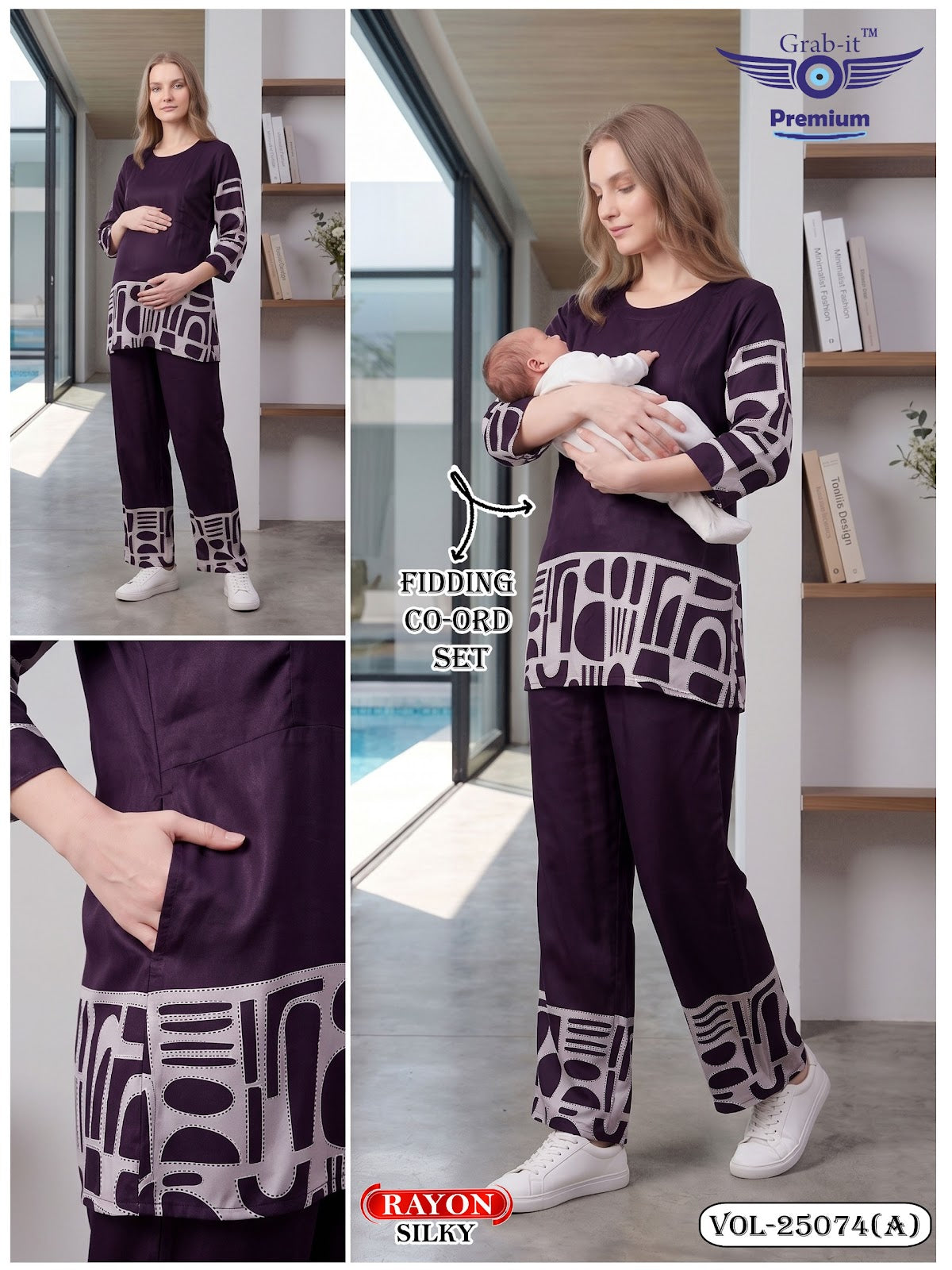 Vol 25074 A Grab It Rayon Feeding Co-Ord Set Manufacturer Ahmedabad