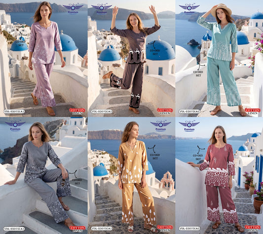 Vol 25075 A Grab It Cotton Linen Co Ord Set Supplier