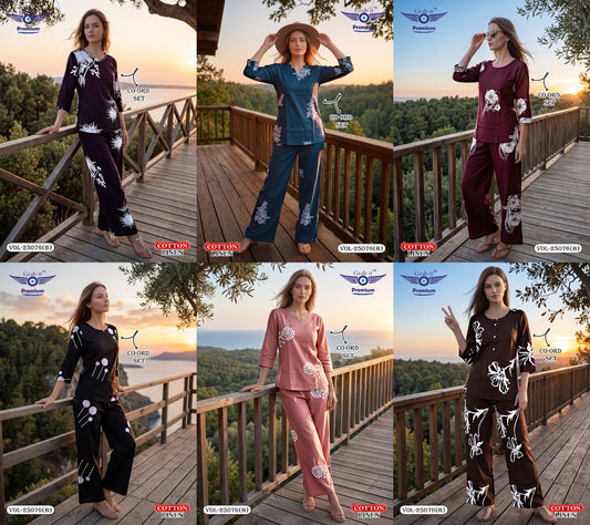 Vol 25076 B Grab It Cotton Linen Co Ord Set Wholesaler