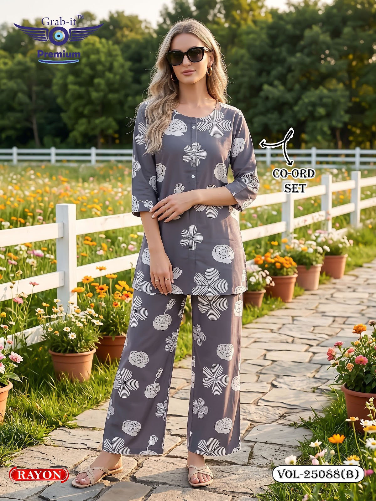 Vol 25088 B Grab It Rayon Co Ord Set Wholesaler India