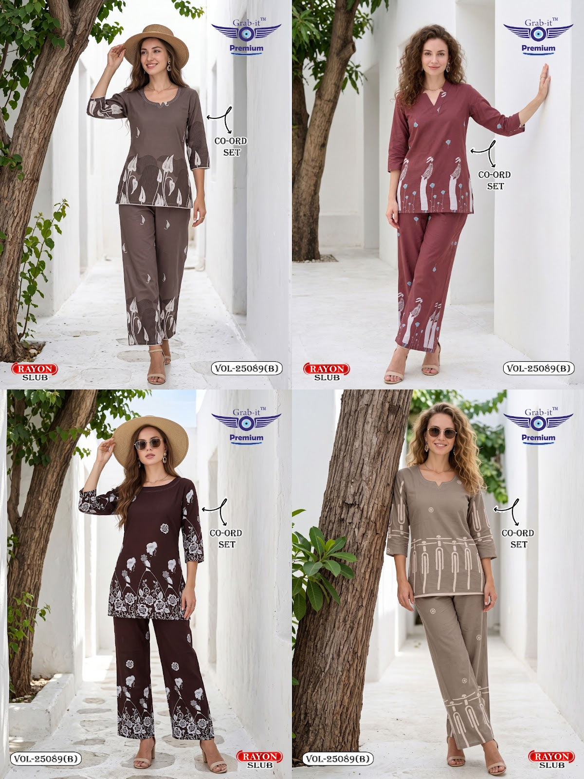 Vol 25089 B Grab It Rayon Co Ord Set Wholesaler