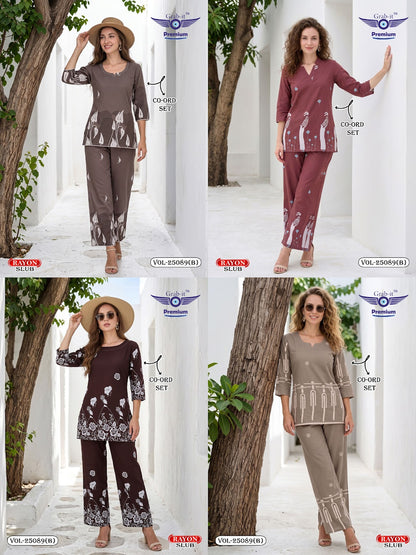 Vol 25089 B Grab It Rayon Co Ord Set Wholesaler