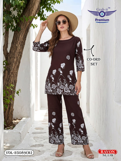Vol 25089 B Grab It Rayon Co Ord Set Wholesaler
