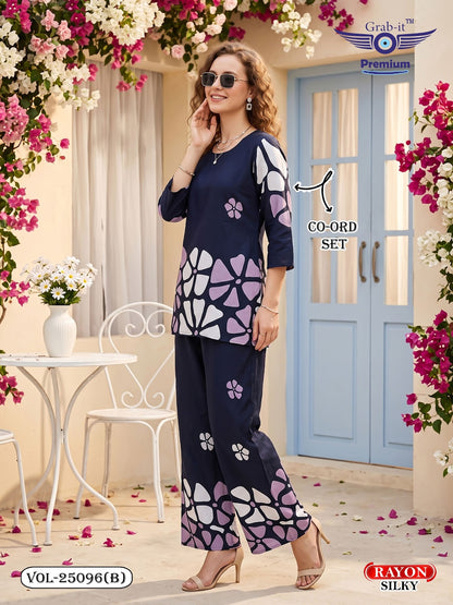 Vol 25096 B Grab It Rayon Co Ord Set Wholesale Price