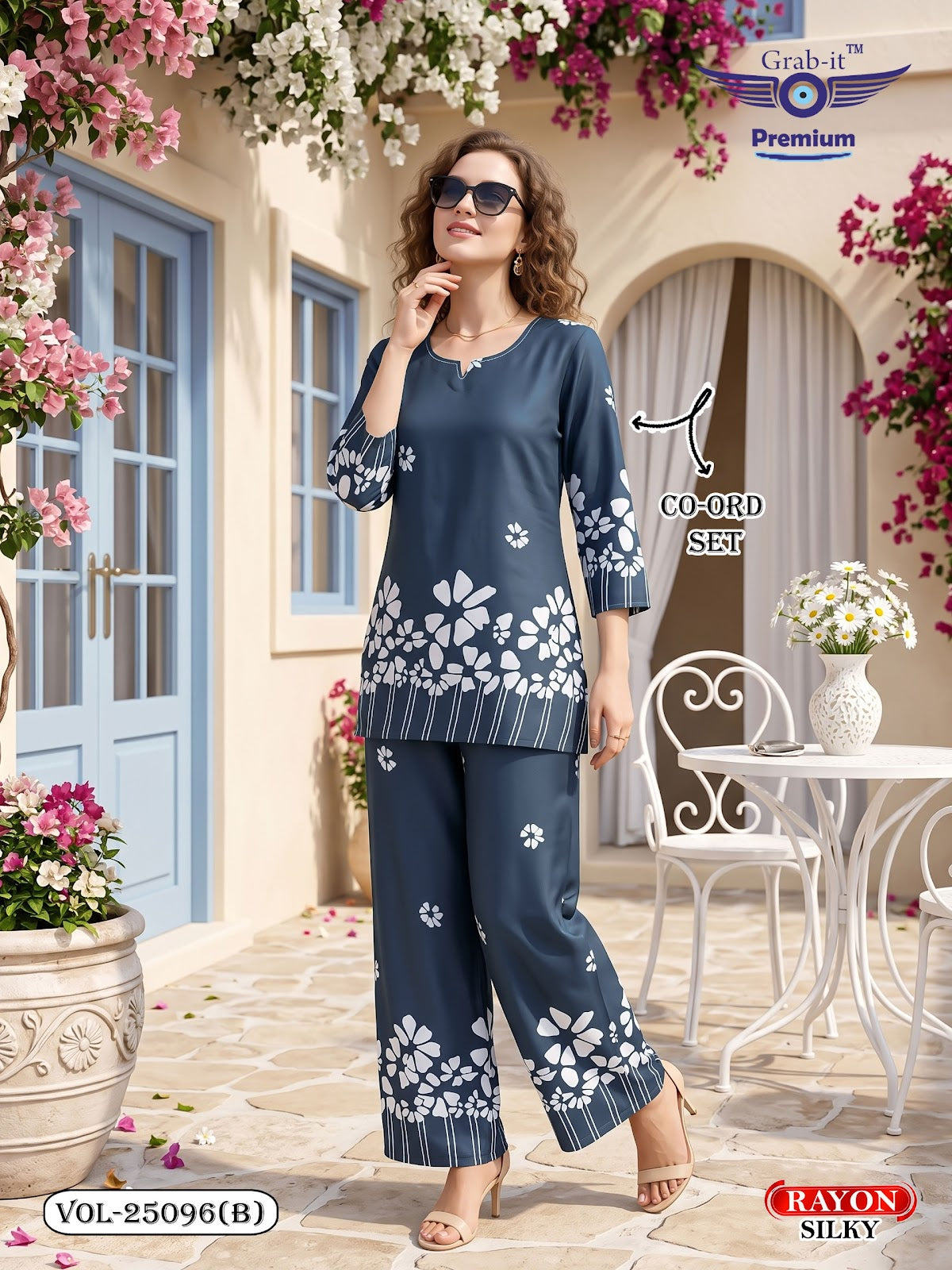 Vol 25096 B Grab It Rayon Co Ord Set Wholesale Price