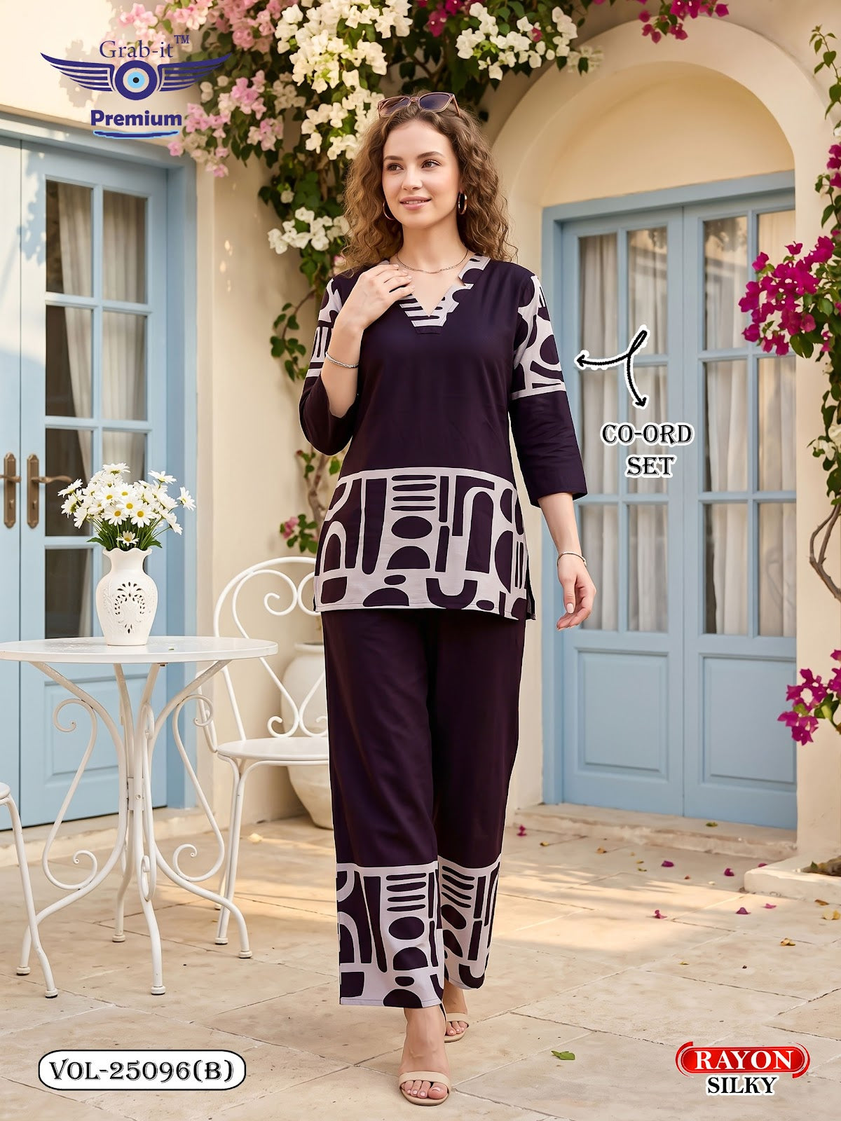 Vol 25096 B Grab It Rayon Co Ord Set Wholesale Price