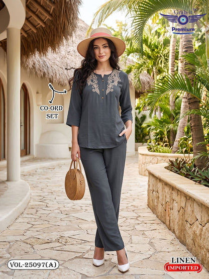 Vol 25097 A Grab It Linen Co Ord Set Wholesale Price
