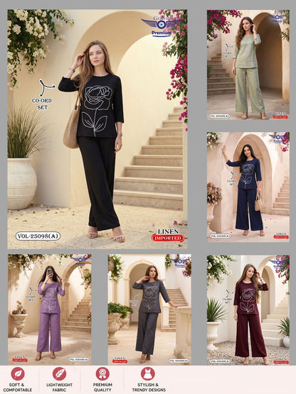 Vol 25098 A Grab It Linen Co Ord Set Supplier Gujarat