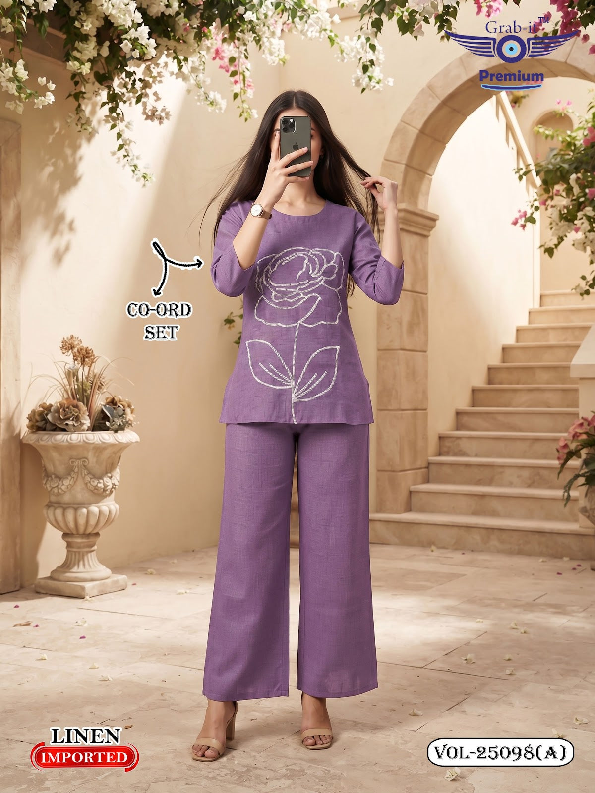 Vol 25098 A Grab It Linen Co Ord Set Supplier Gujarat