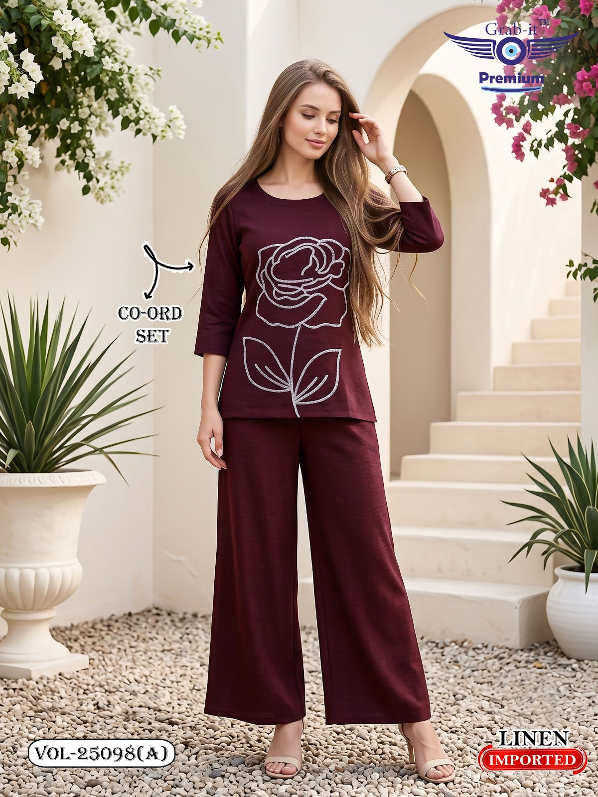 Vol 25098 A Grab It Linen Co Ord Set Supplier Gujarat