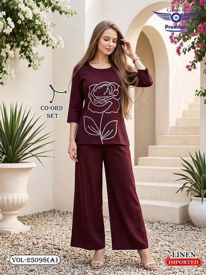 Vol 25098 A Grab It Linen Co Ord Set Supplier Gujarat