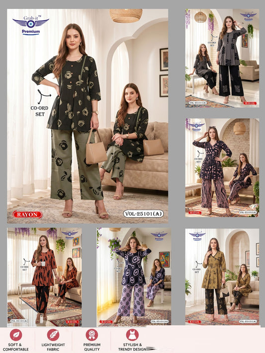 Vol 25101 A Grab It Rayon Co Ord Set Supplier