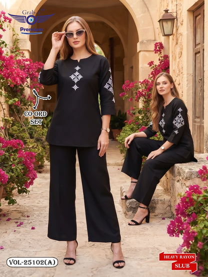 Vol 25102 A Grab It Rayon Slub Co Ord Set Exporter