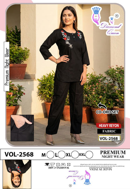 Vol 2568 Diamond Queen Heavy Reyon Co Ord Set Wholesale Price