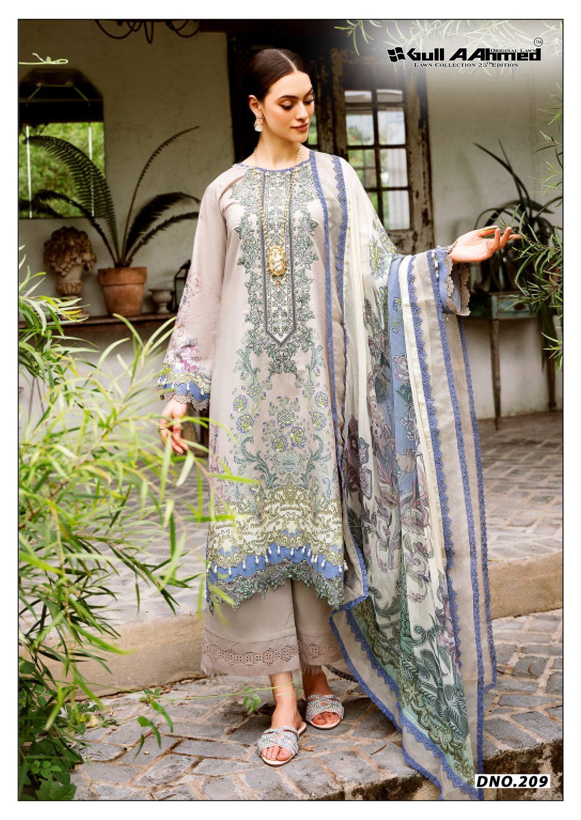 Vol 25 Lawn Collection Gul Ahmed Karachi Salwar Suits Manufacturer Gujarat