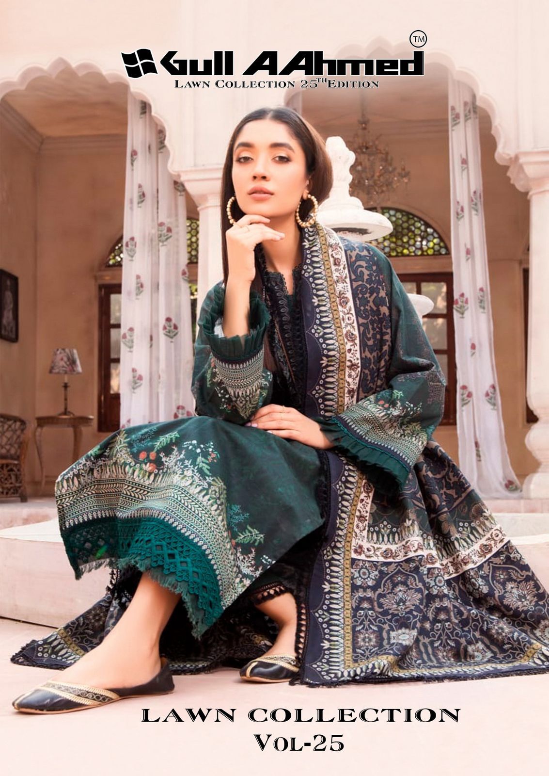 Vol 25 Lawn Collection Gul Ahmed Karachi Salwar Suits Manufacturer Gujarat
