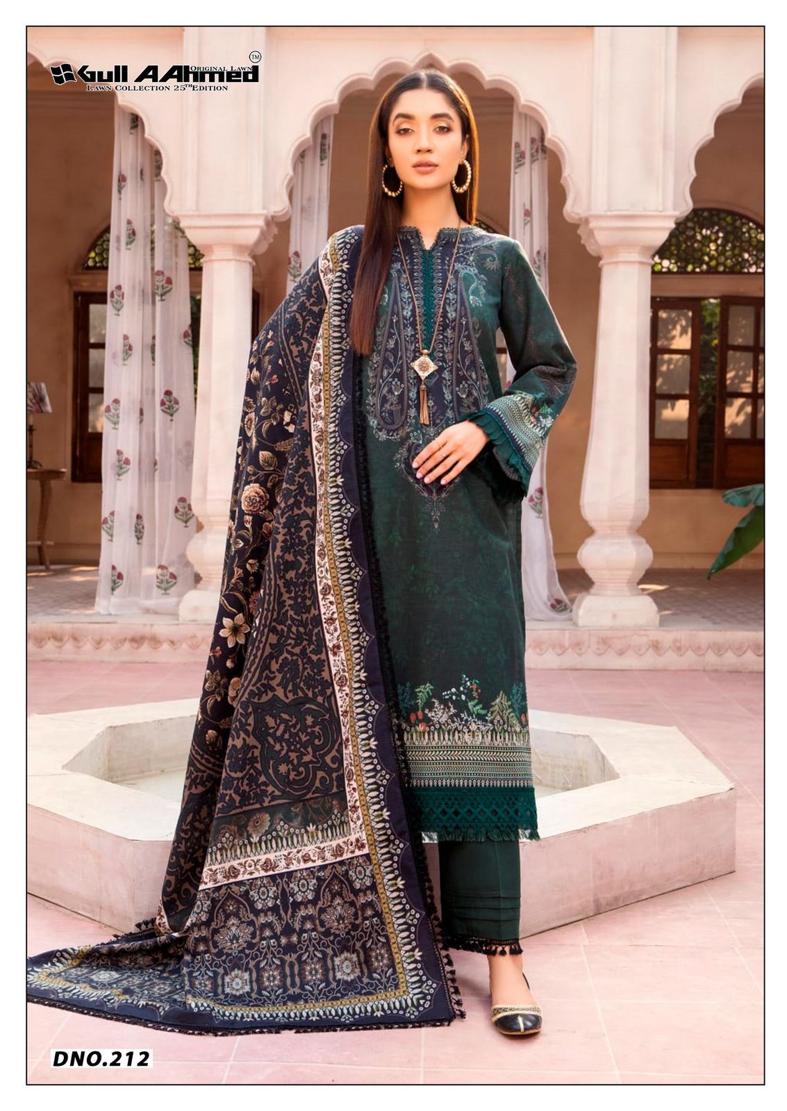 Vol 25 Lawn Collection Gul Ahmed Karachi Salwar Suits Manufacturer Gujarat