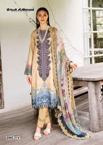 Vol 25 Lawn Collection Gul Ahmed Karachi Salwar Suits Manufacturer Gujarat