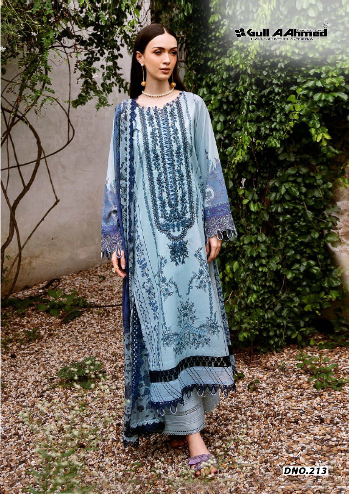 Vol 25 Lawn Collection Gul Ahmed Karachi Salwar Suits Manufacturer Gujarat