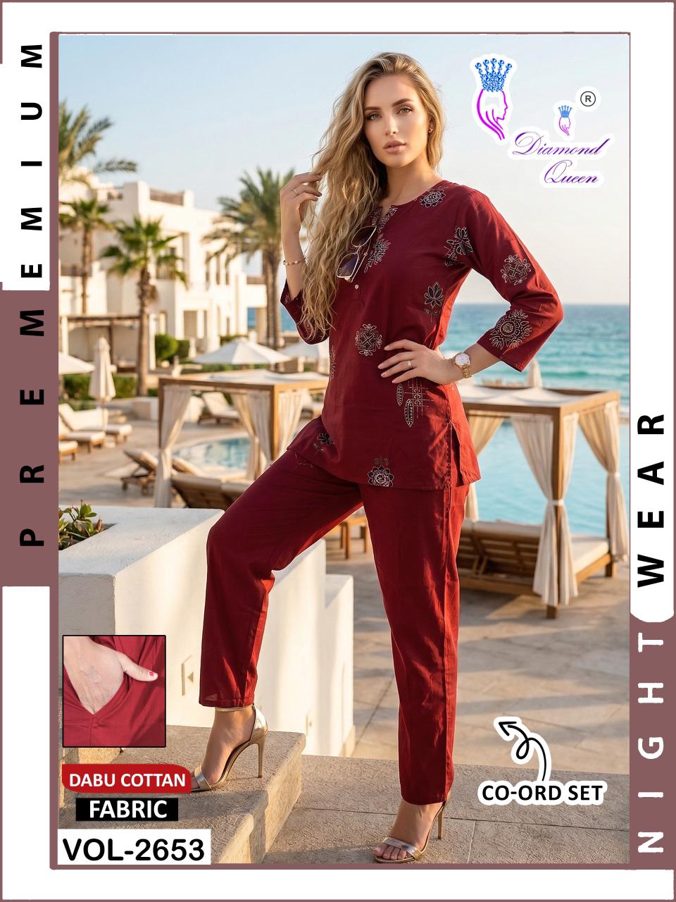 Vol 2648-2653 Diamond Queen Dhabu Cotton Co Ord Set Wholesale Price