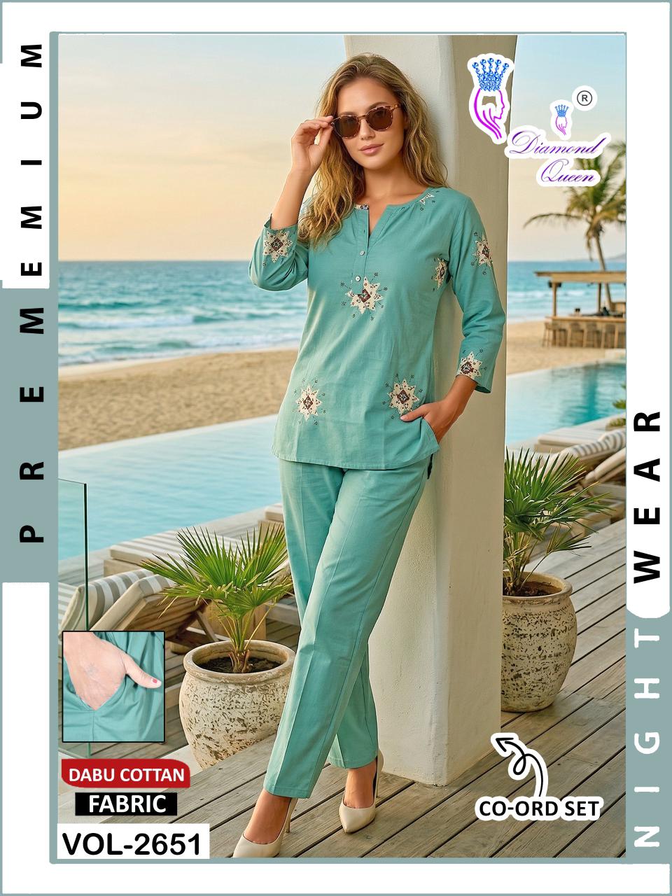Vol 2648-2653 Diamond Queen Dhabu Cotton Co Ord Set Wholesale Price