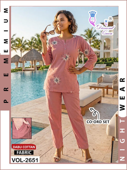 Vol 2648-2653 Diamond Queen Dhabu Cotton Co Ord Set Wholesale Price