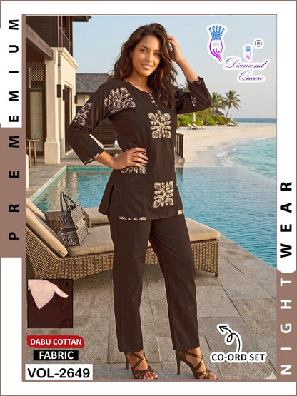 Vol 2648-2653 Diamond Queen Dhabu Cotton Co Ord Set Wholesale Price