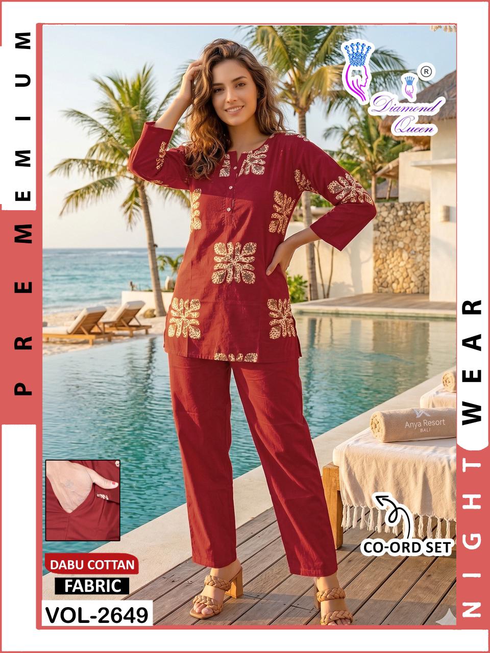 Vol 2648-2653 Diamond Queen Dhabu Cotton Co Ord Set Wholesale Price
