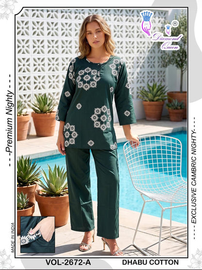 Vol 2669-2674 Diamond Queen Dhabu Cotton Co Ord Set Supplier India