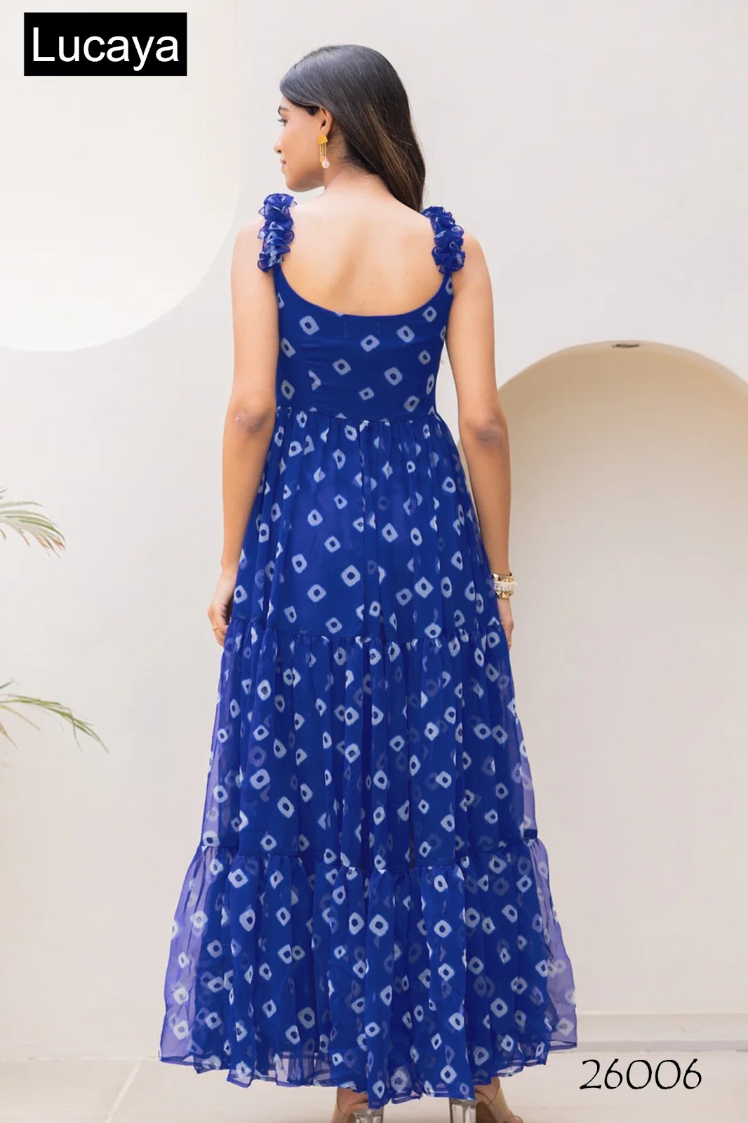 Vol 26 Lucaya Fox Georgette One Piece Gown Exporter Gujarat