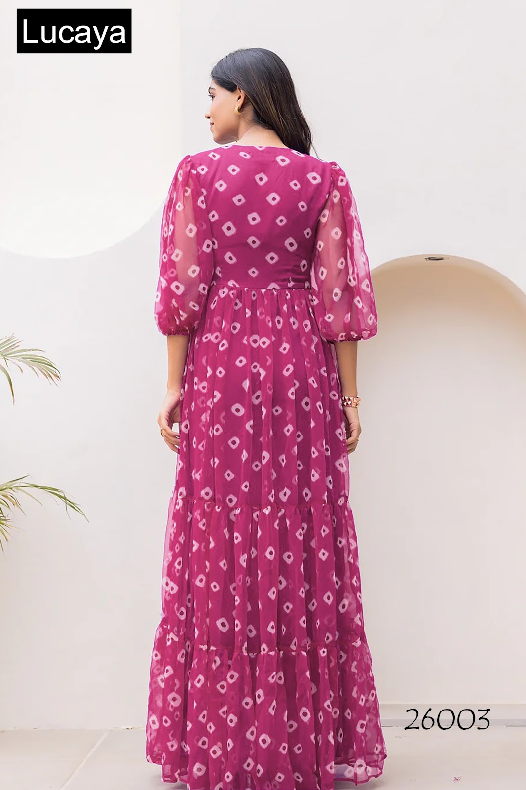 Vol 26 Lucaya Fox Georgette One Piece Gown Exporter Gujarat