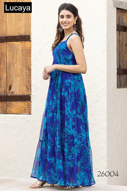 Vol 26 Lucaya Fox Georgette One Piece Gown Exporter Gujarat