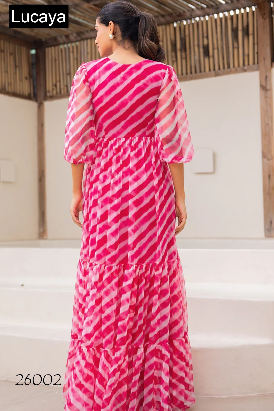 Vol 26 Lucaya Fox Georgette One Piece Gown Exporter Gujarat