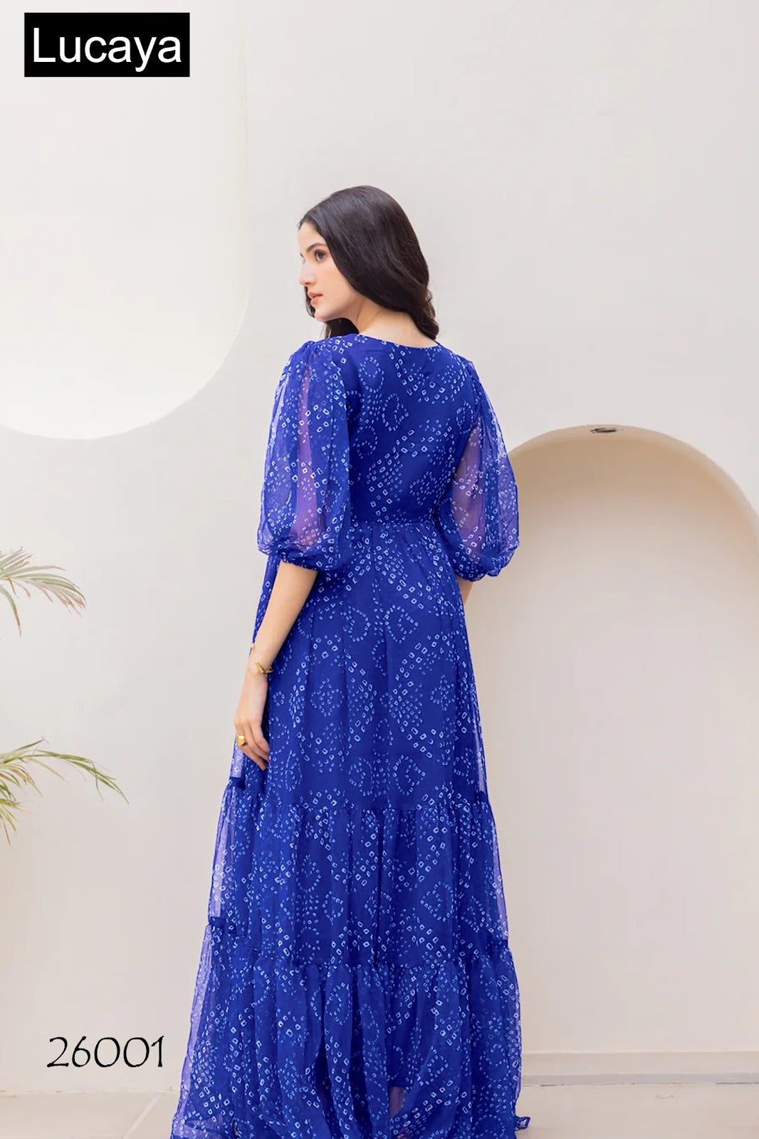 Vol 26 Lucaya Fox Georgette One Piece Gown Exporter Gujarat