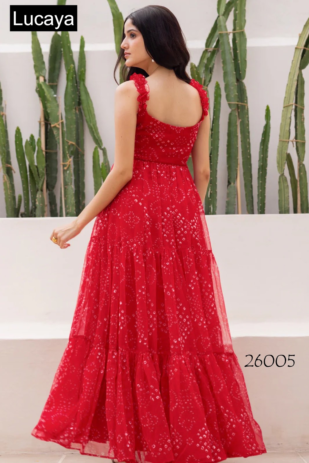 Vol 26 Lucaya Fox Georgette One Piece Gown Exporter Gujarat