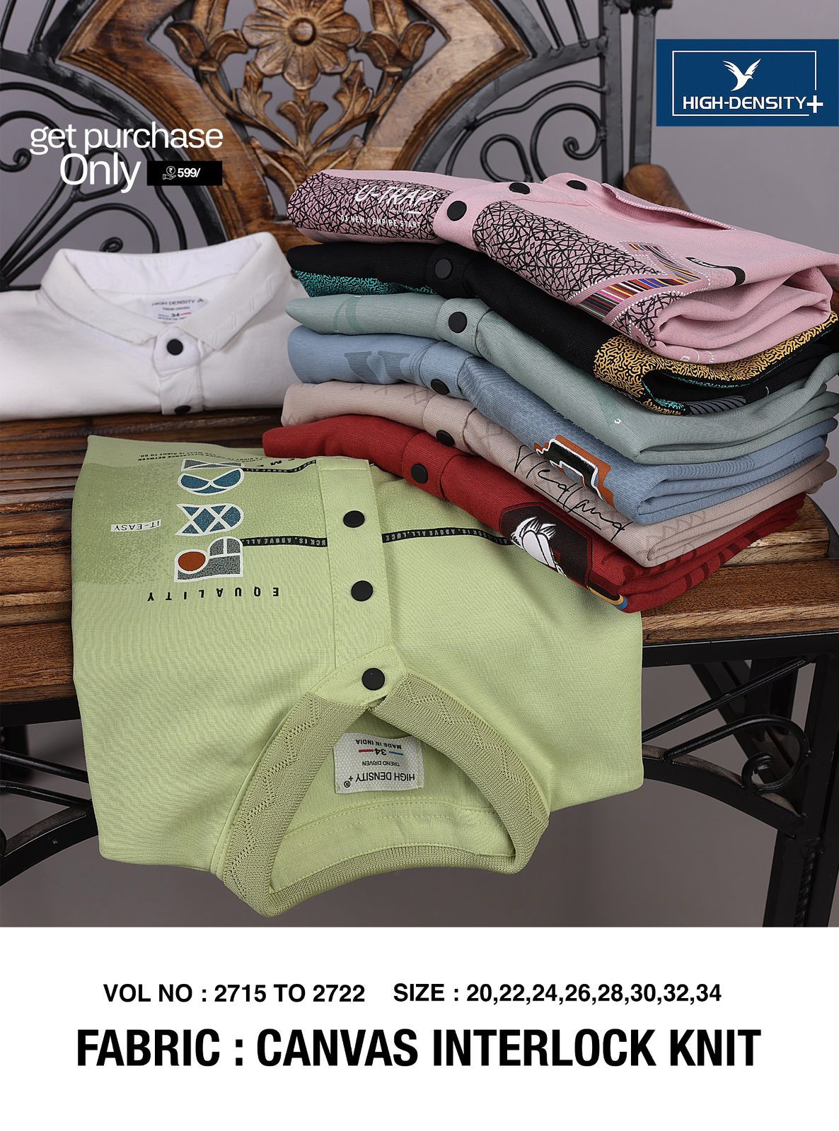 Vol 2715 To 2722 High Density Canvas Boys Tshirt Manufacturer Gujarat