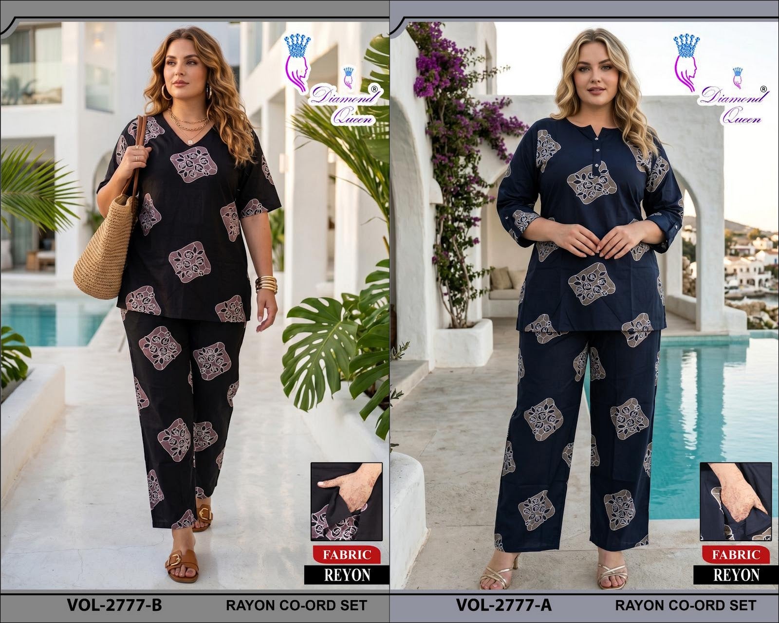 Vol 2768-2779 Diamond Queen Rayon 22Kg Co Ord Set Wholesaler Ahmedabad