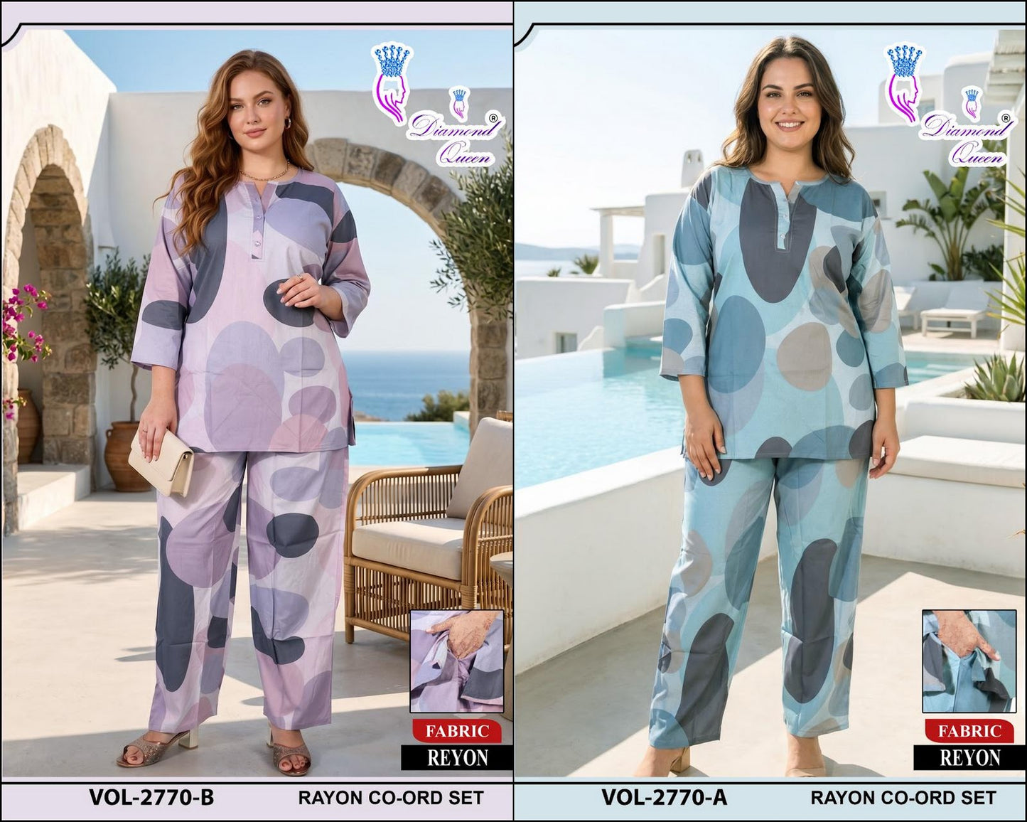 Vol 2768-2779 Diamond Queen Rayon 22Kg Co Ord Set Wholesaler Ahmedabad