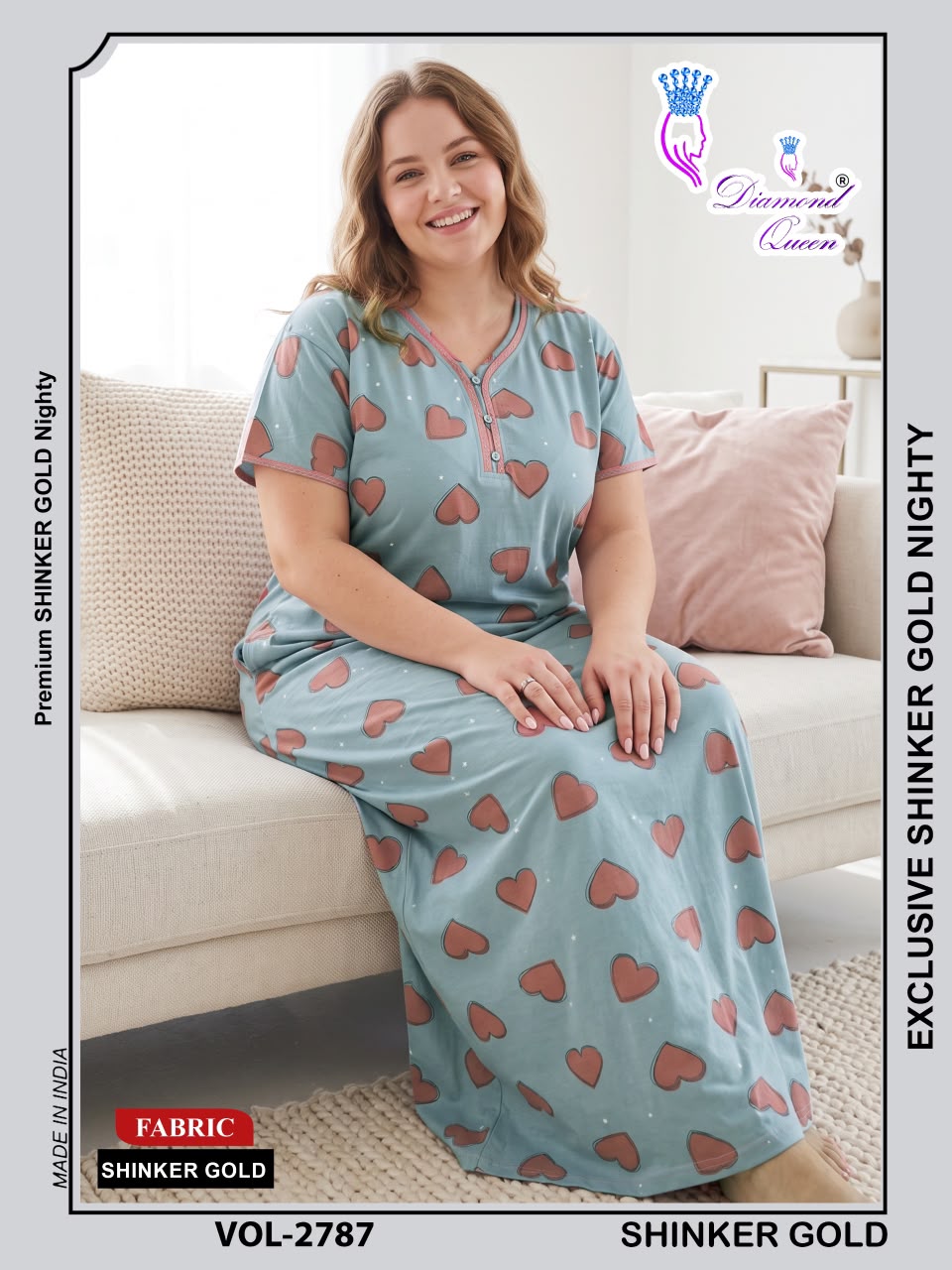 Vol 2787 Diamond Queen Sinker Night Gowns Exporter India