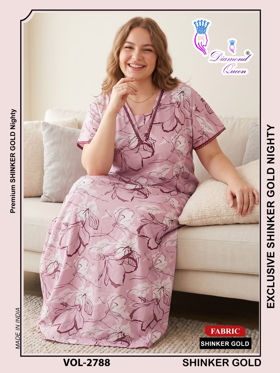 Vol 2788 Diamond Queen Sinker Night Gowns Supplier India