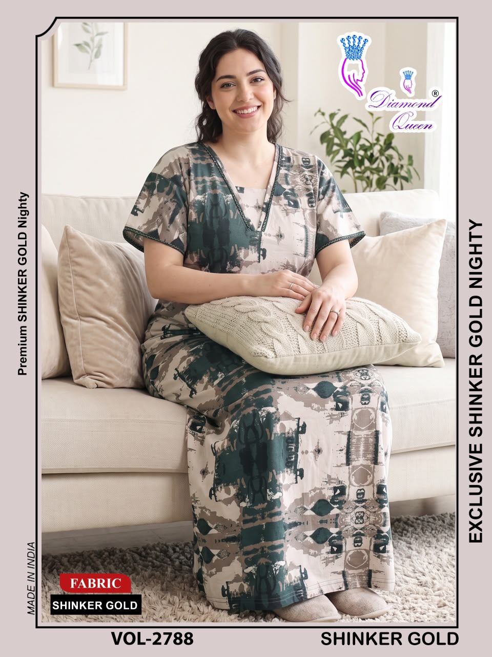 Vol 2788 Diamond Queen Sinker Night Gowns Supplier India