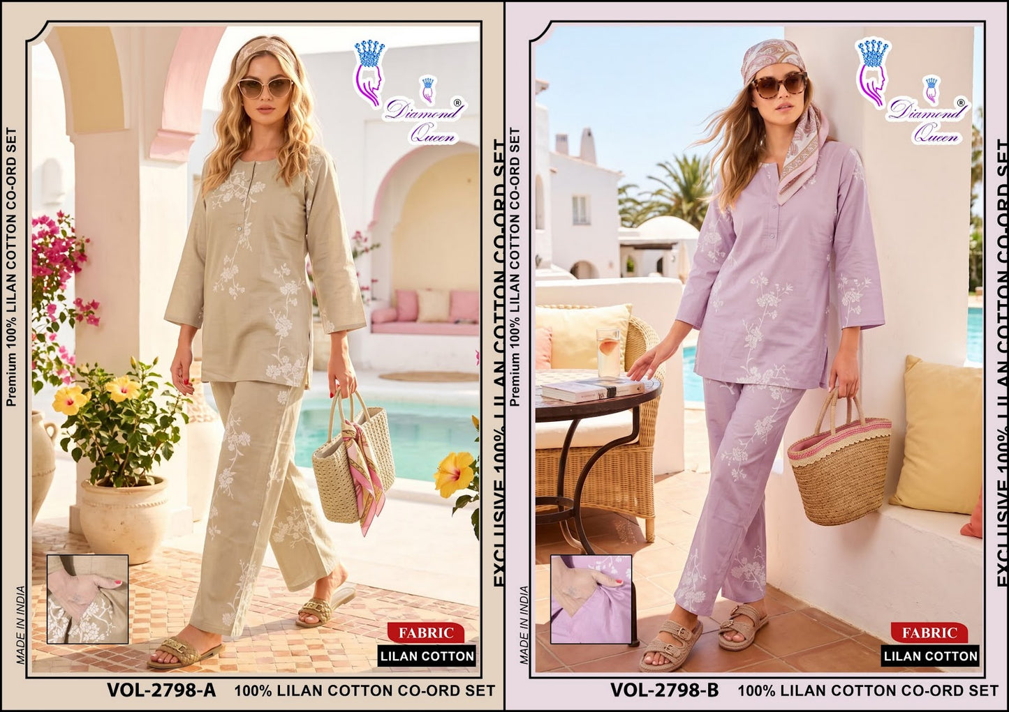 Vol 2795-2800 Diamond Queen Cotton Co Ord Set Wholesale