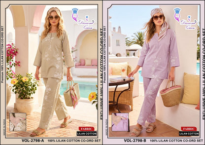 Vol 2795-2800 Diamond Queen Cotton Co Ord Set Wholesale