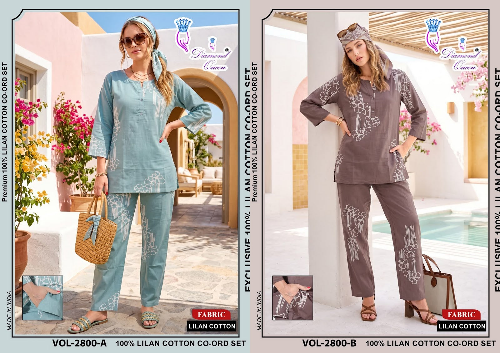 Vol 2795-2800 Diamond Queen Cotton Co Ord Set Wholesale