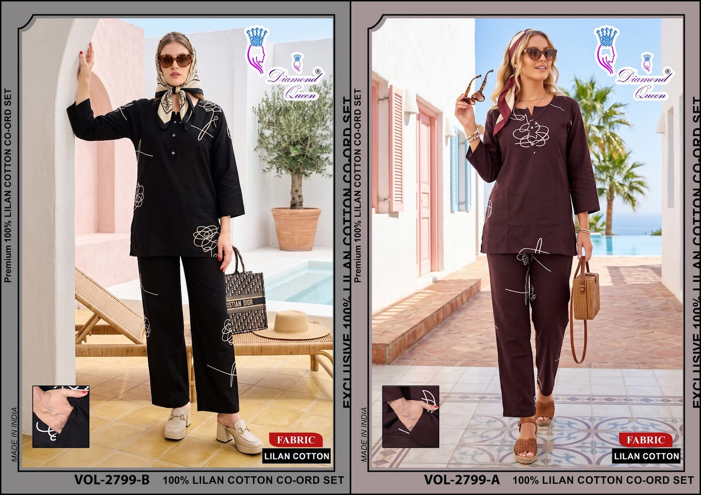 Vol 2795-2800 Diamond Queen Cotton Co Ord Set Wholesale