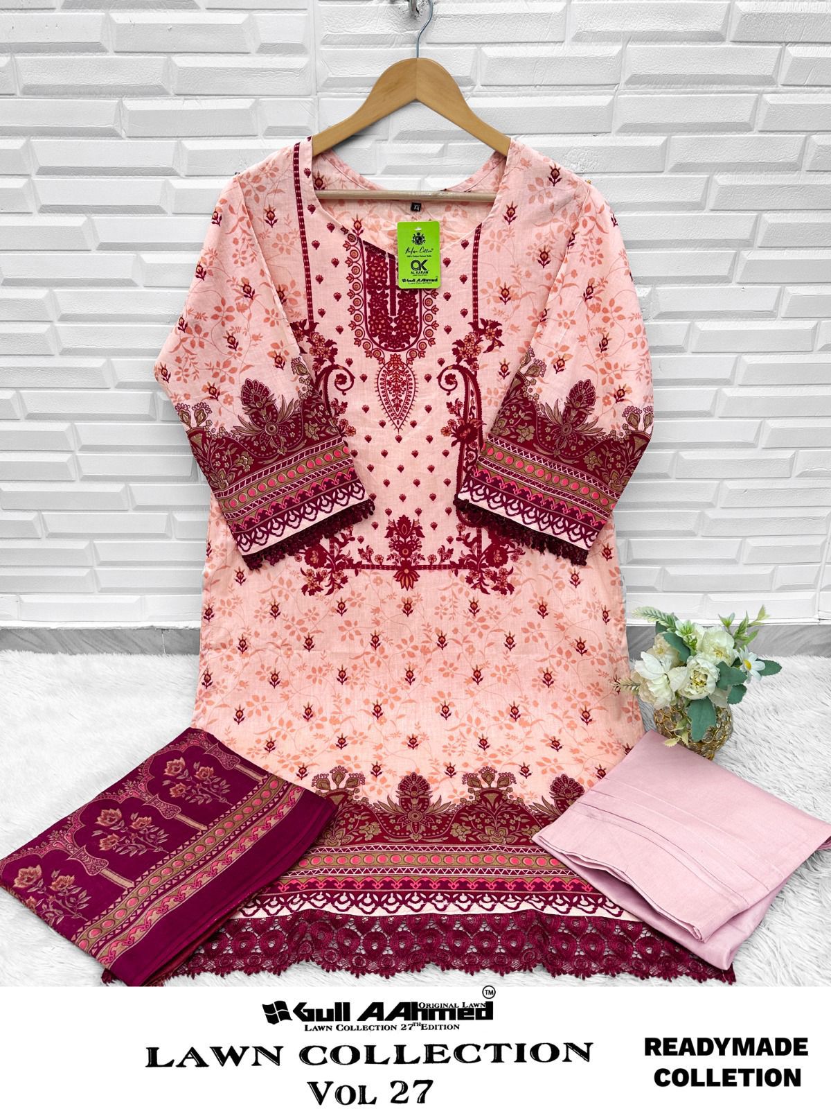 Vol 27 Lawn Collection Gul Ahmed Karachi Readymade Suits Manufacturer Gujarat