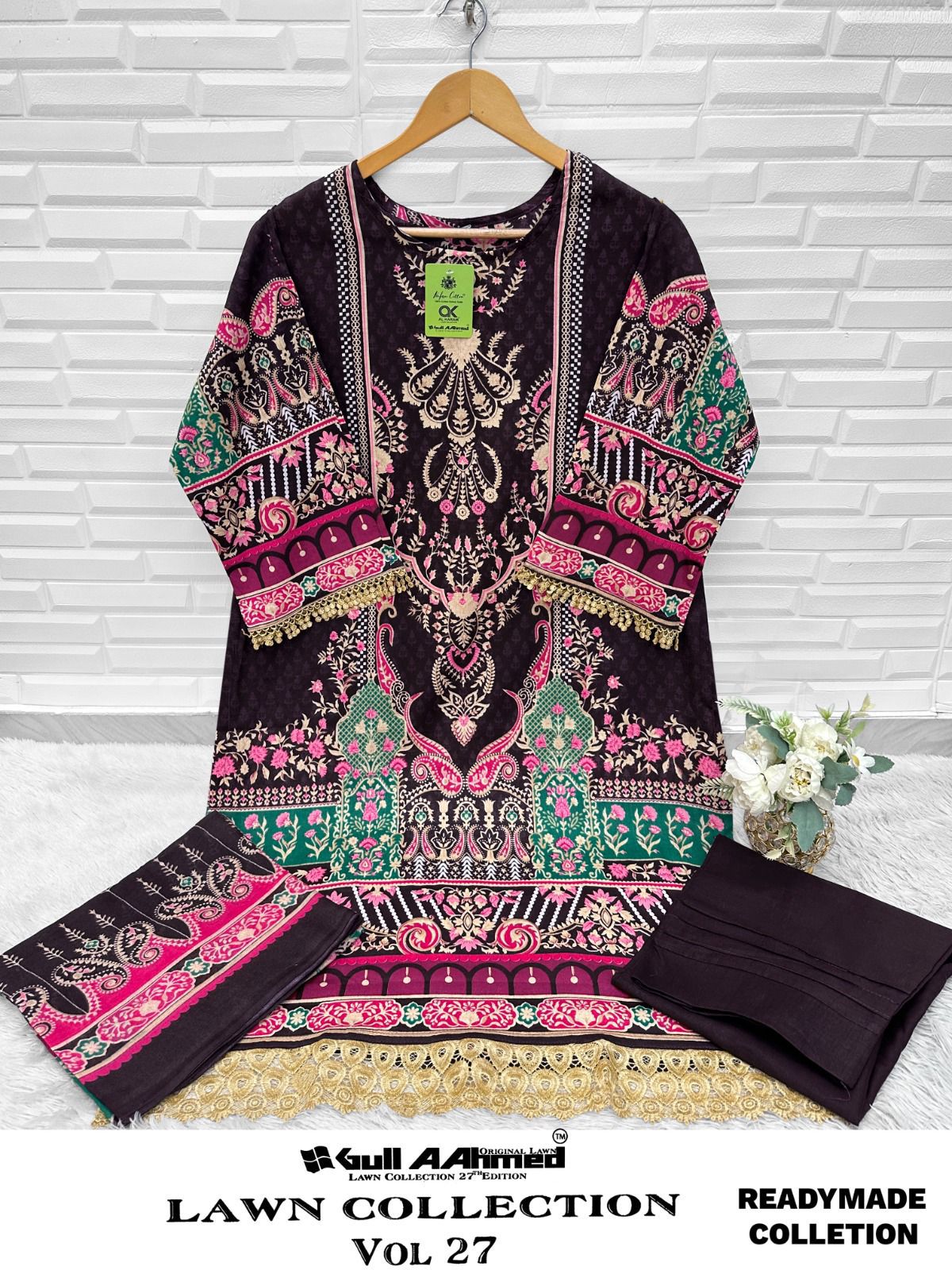 Vol 27 Lawn Collection Gul Ahmed Karachi Readymade Suits Manufacturer Gujarat
