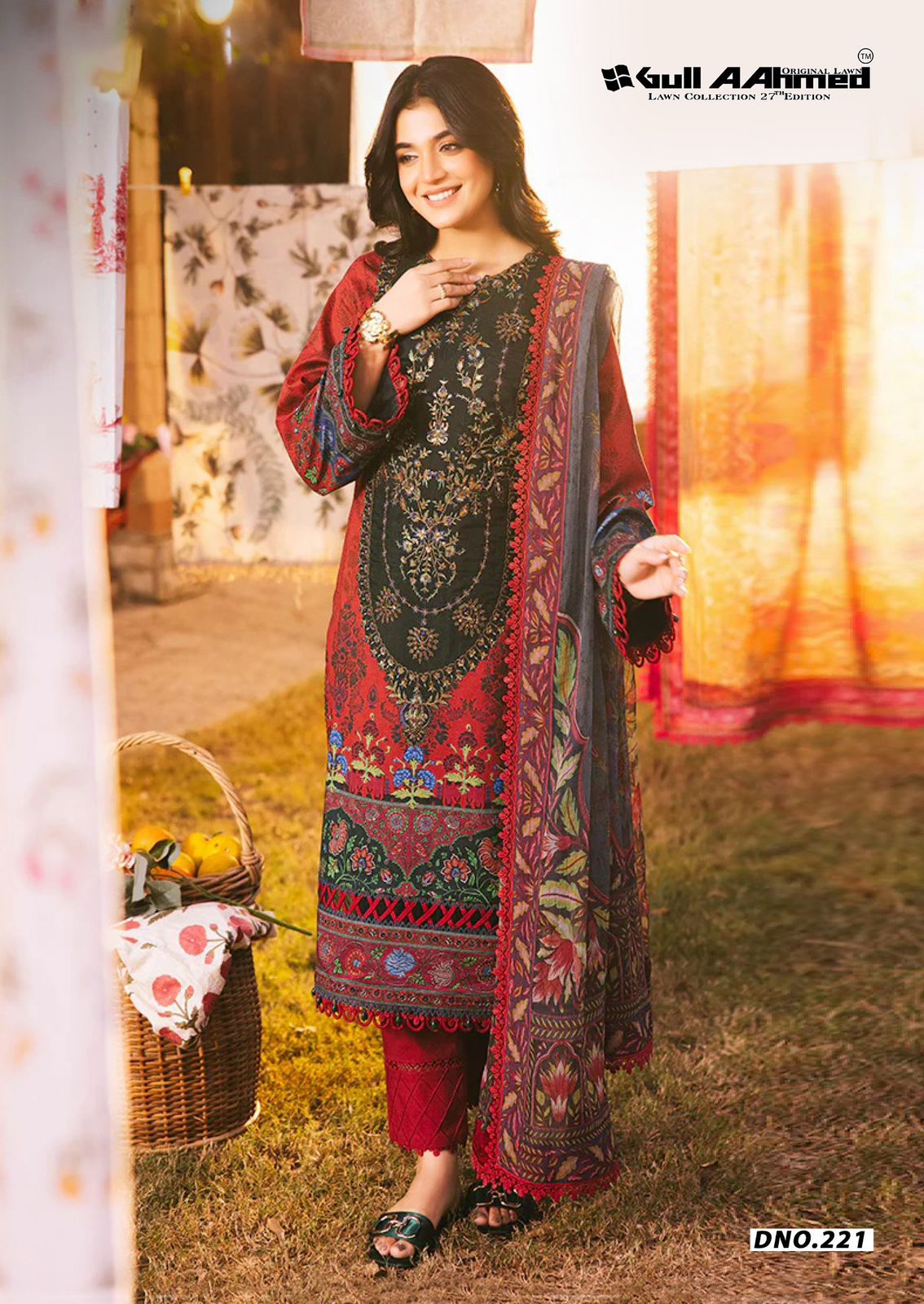 Vol 27 Lawn Collection Gul Ahmed Karachi Salwar Suits Wholesaler Ahmedabad