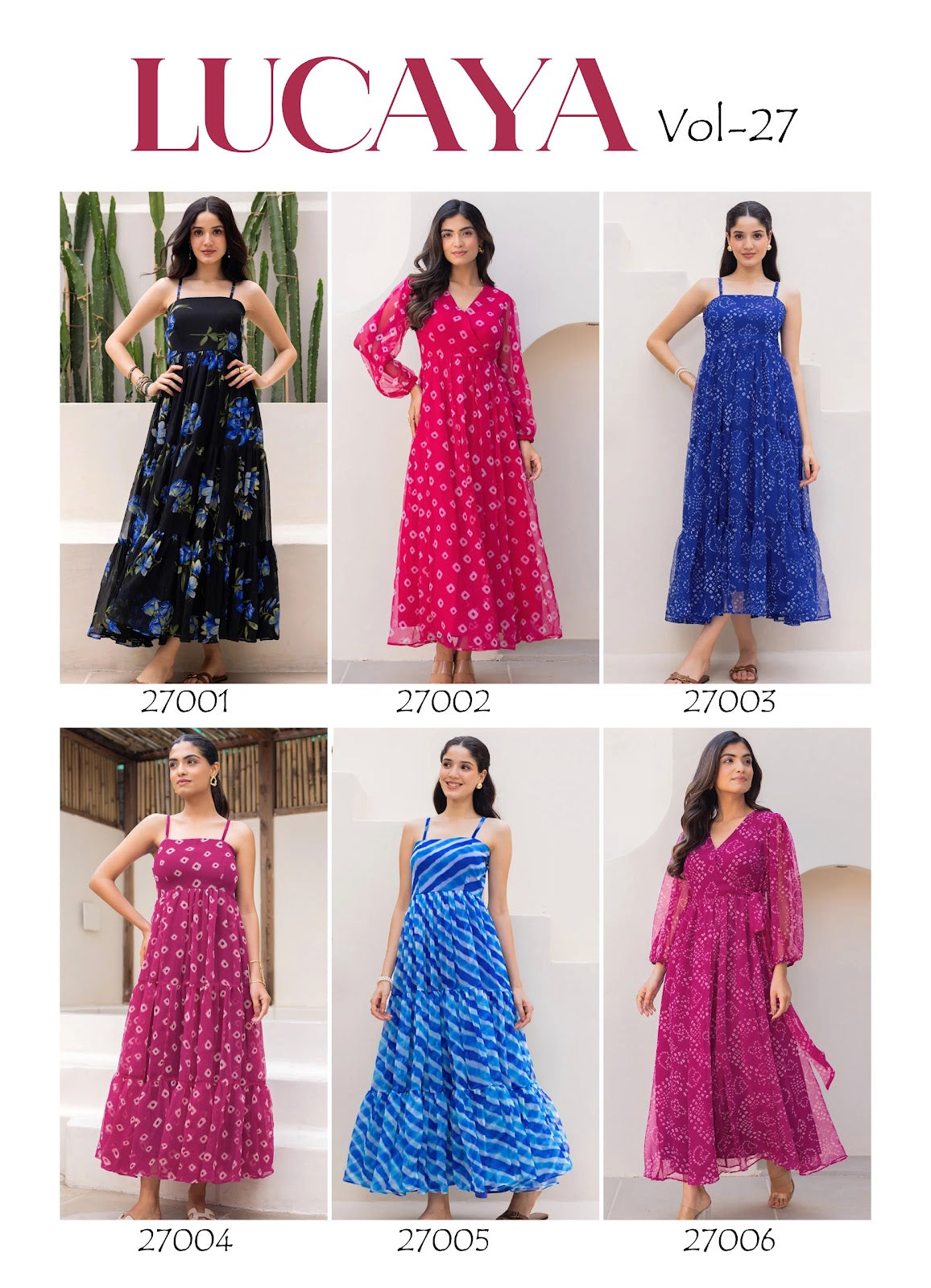 Vol 27 Lucaya Fox Georgette One Piece Supplier Ahmedabad