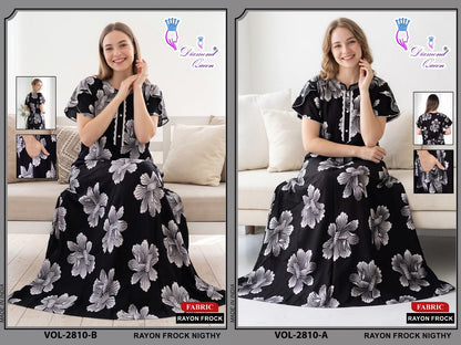 Vol 2808-2815 Diamond Queen Rayon 22Kg Night Gowns Manufacturer